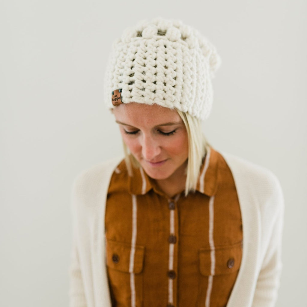 Women's Slouch Hat | Cream Slouchy Beanie