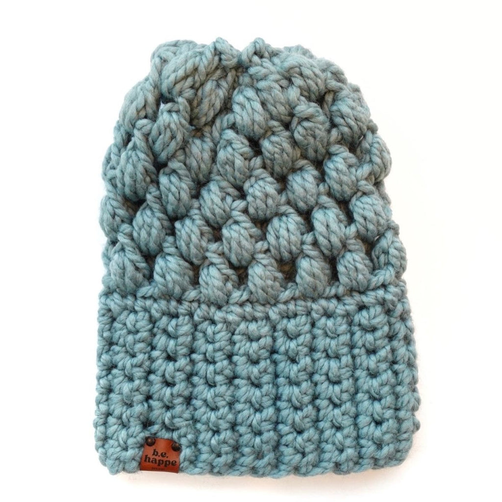 Women's Slouch Hat | Succulent Blue Slouchy Beanie